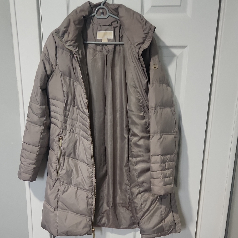 Michael Kors Light Brown Puffer Coat